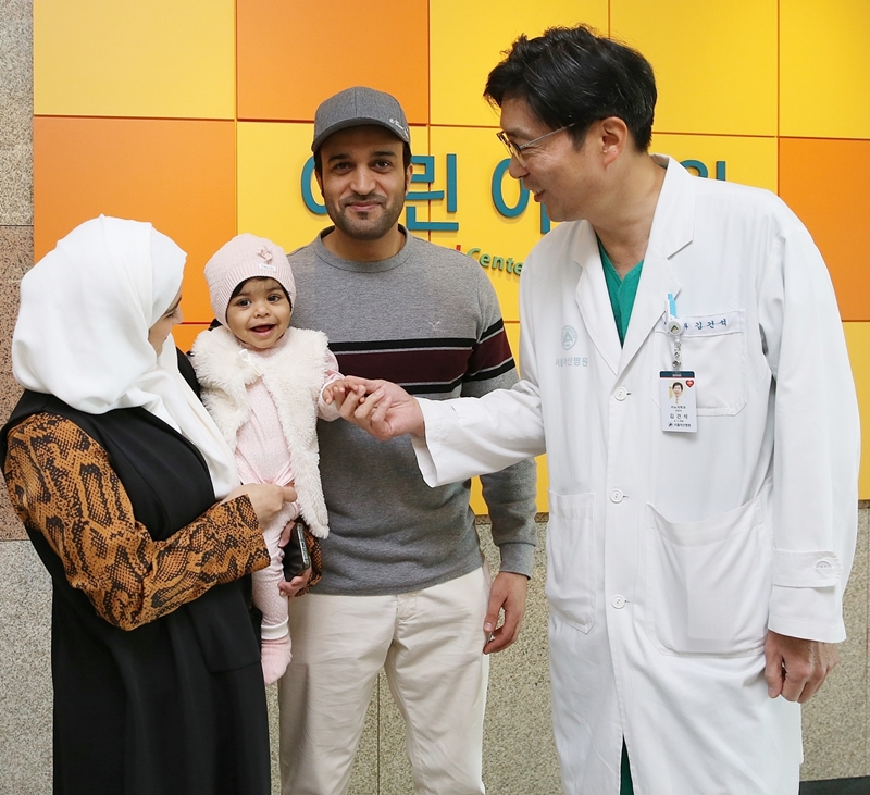 Successful surgery on a UAE baby urinating from the sides